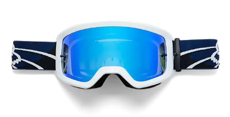 Fox Racing Main Goat Strafer Mirrored Lens Goggles in Navy